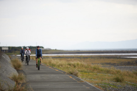 E-bike tour of Suruga Bay coastline and harbor