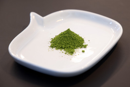 Matcha powder ready to be brewed.