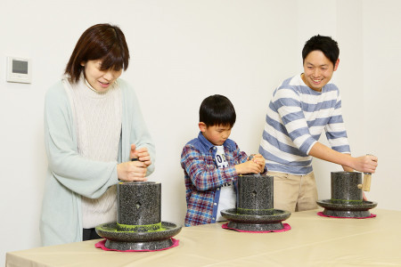 Grind your own tea leaves into fine matcha powder at the Tea Museum.