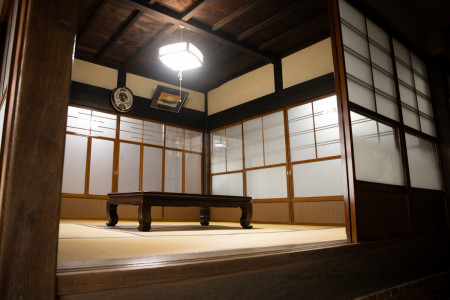 The tea ceremony room at Kanetou Miura Tea Farm.