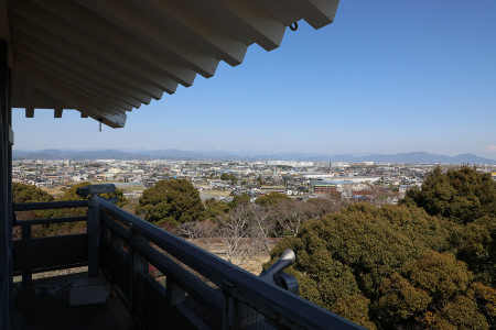 The view from the top of Koyama Castle Tower.