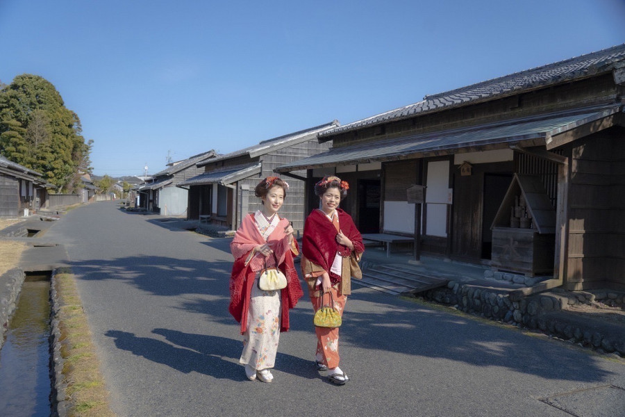 島田和服散步