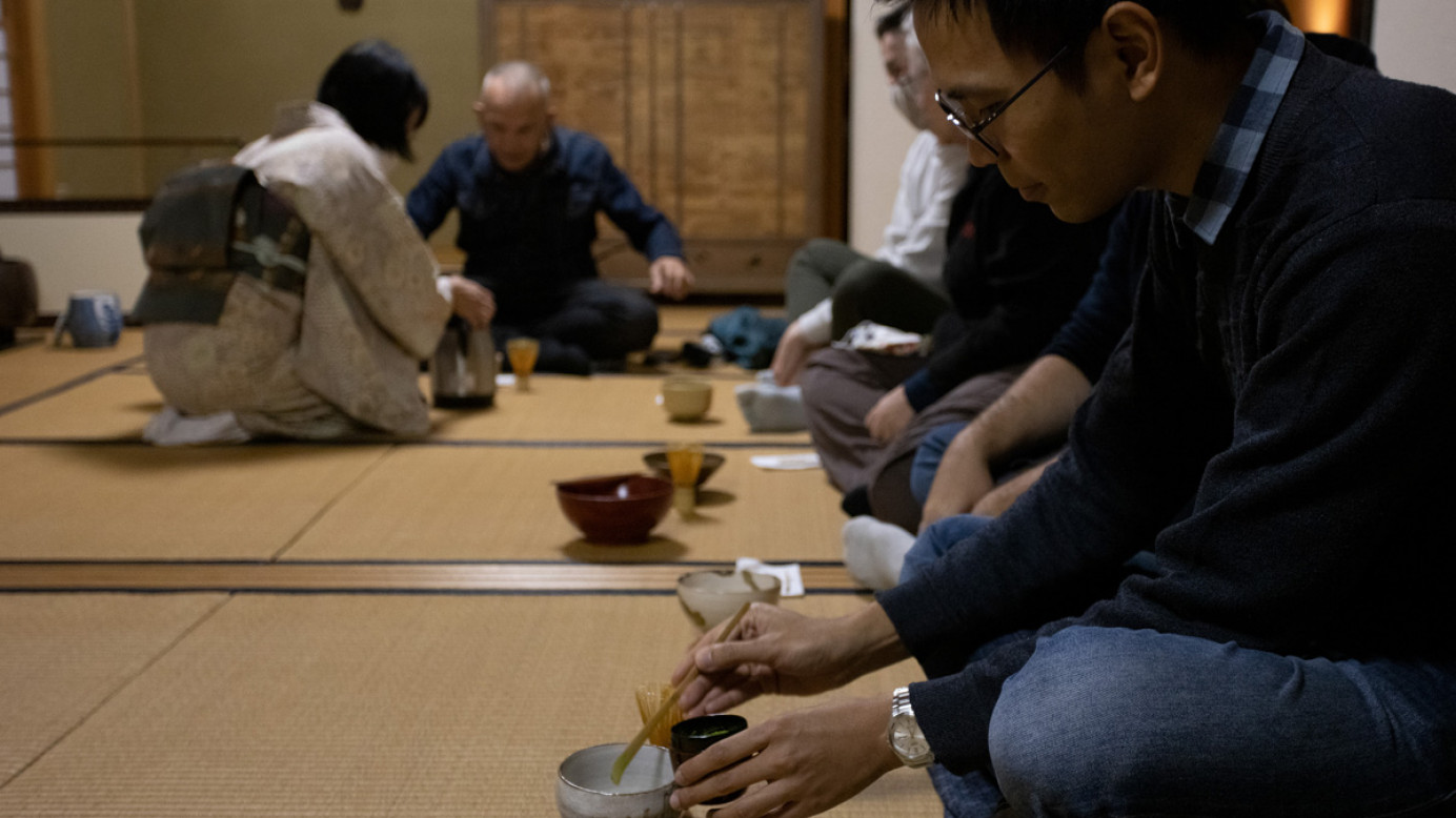 あ!そび庵でお茶の合組 (ごうぐみ/ブレンド) を体験