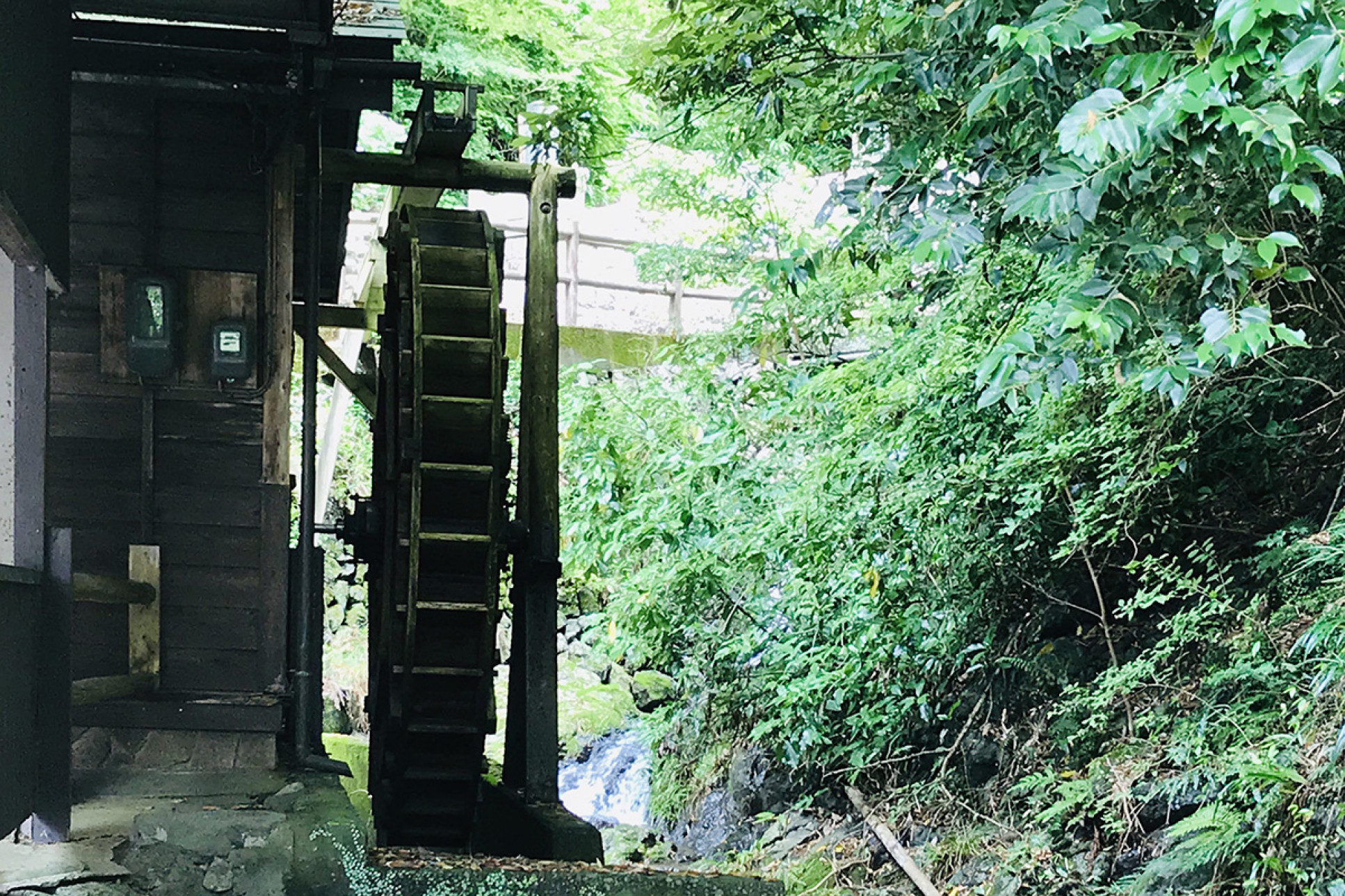Hanazawa no Sato's waterwheel is a nostalgic scene.